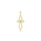 yellow diamond yellow gold art deco cross, delicate size, on hinged bail <span class='visuallyhidden'>Call, text 323-404-2959 for shopping help.</span>